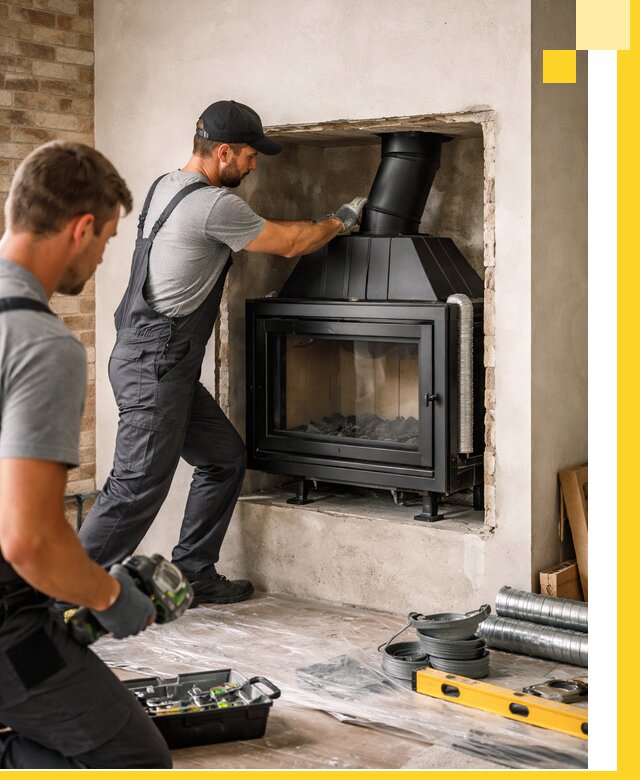 Установка каминных топок в Алейске: монтаж, подключение