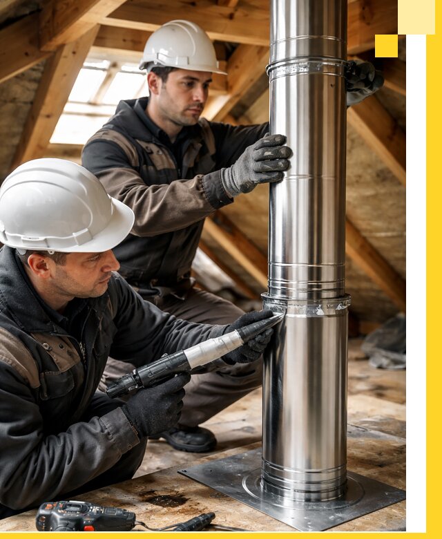 Монтаж дымоходов для каминов в Алейске с гарантией качества