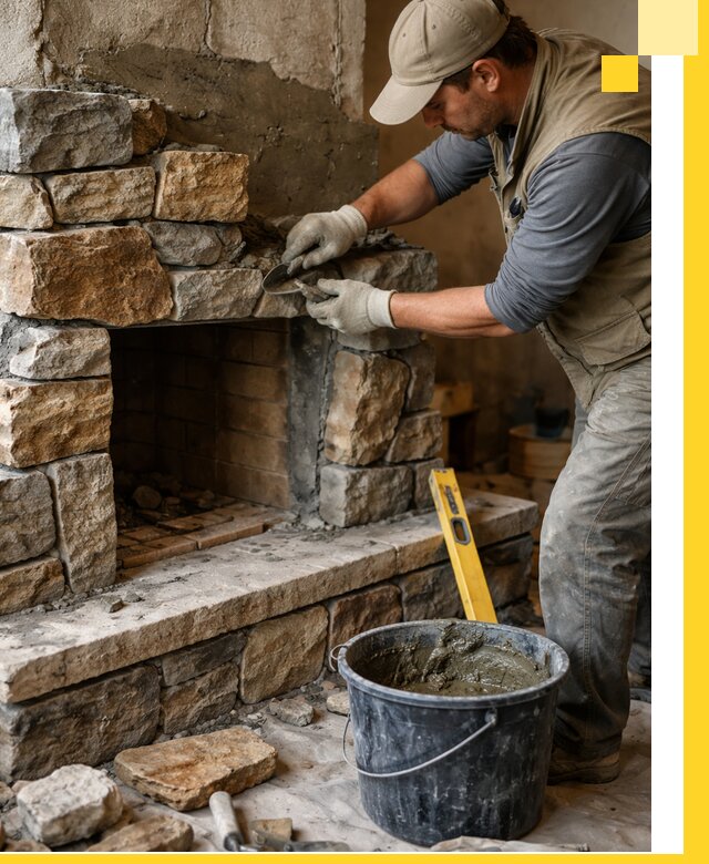 Изготовление и установка каменных каминов под ключ в Алейске