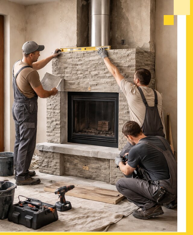 Профессиональный монтаж каминов под ключ в Алейске для дома