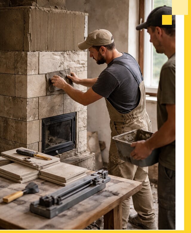 Профессиональная облицовка печей в Алейске: керамика и камень