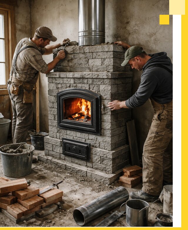 Производство, поставка и монтаж дровяных печей в Алейске