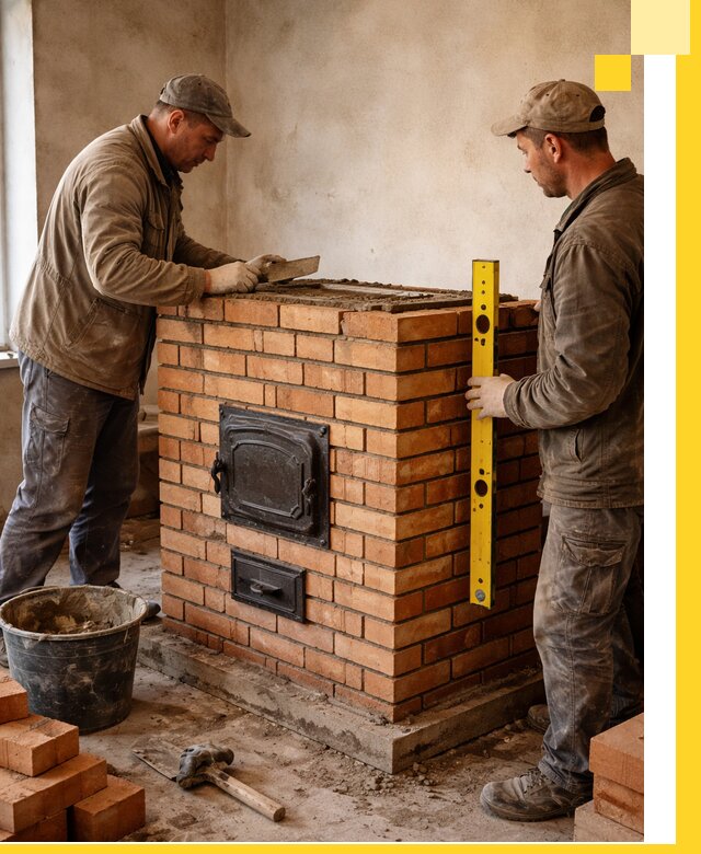 Отопительные печи под ключ в Алейске, установка и сборка