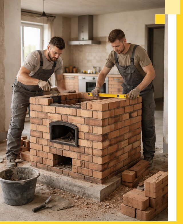 Установка и монтаж печей в частном доме в Алейске под ключ