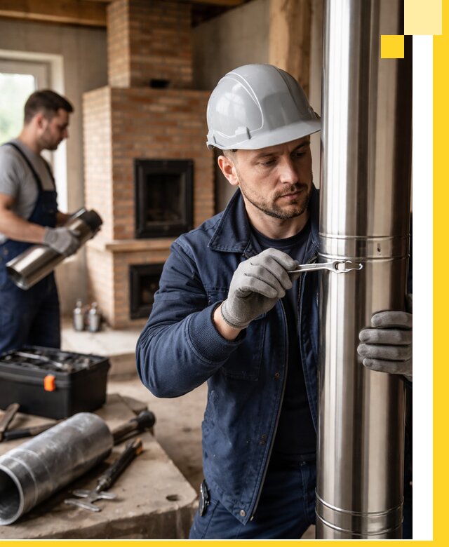 Профессиональный монтаж дымоходов для печей в Алейске