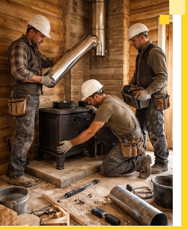 Профессиональный монтаж банных печей и дымоходов в Алейске