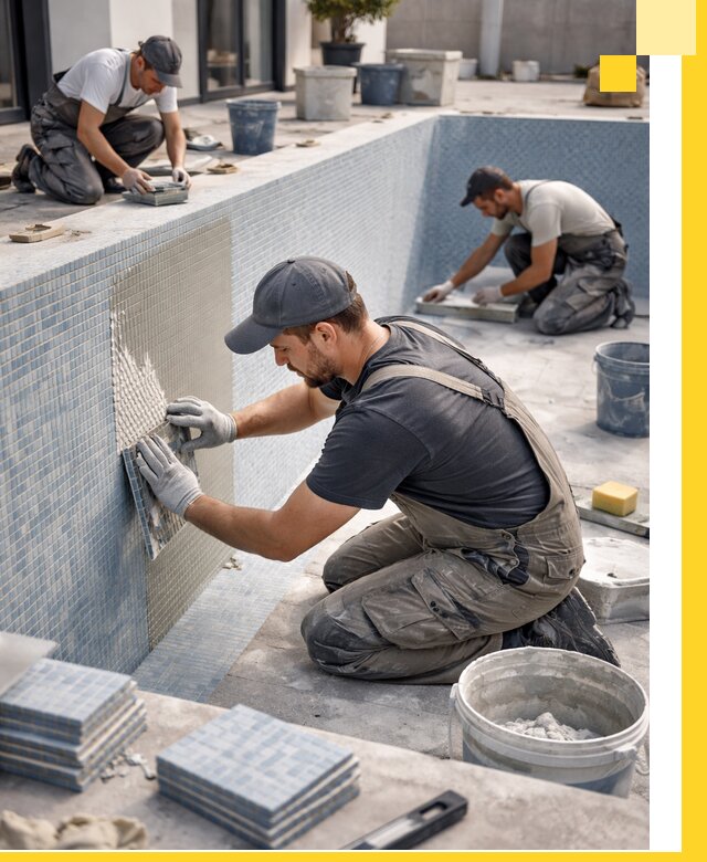 Облицовка бассейнов в Алейске плитка мозаика гидроизоляция