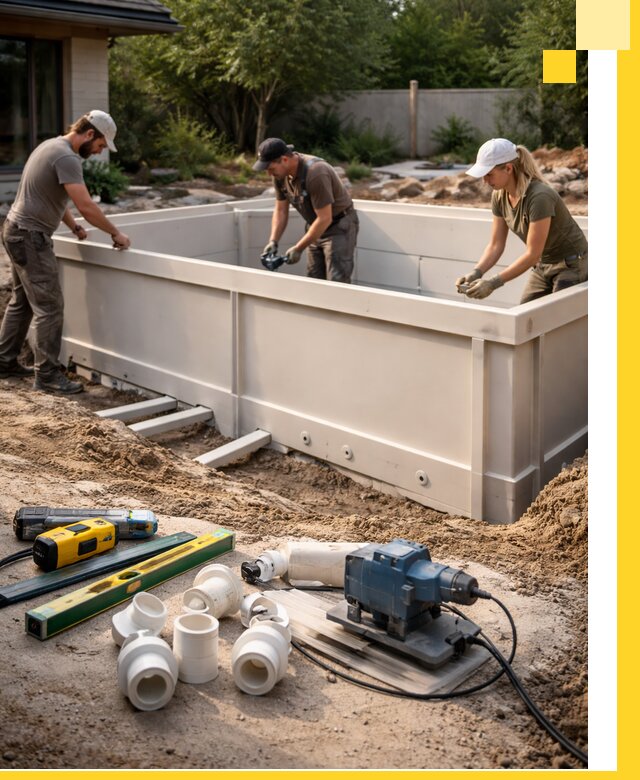 Установка полипропиленовых бассейнов под ключ в Алейске