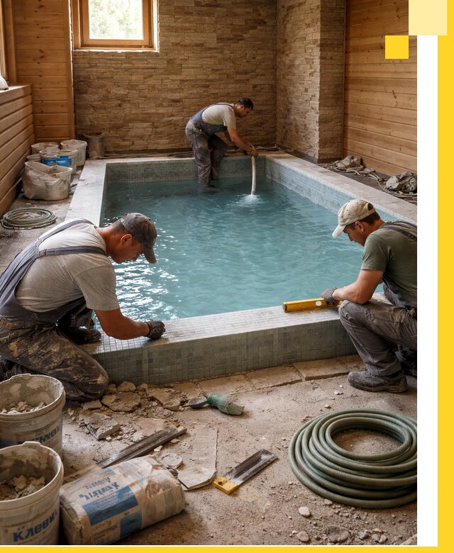 Проектирование и строительство бассейнов для бани в Алейске