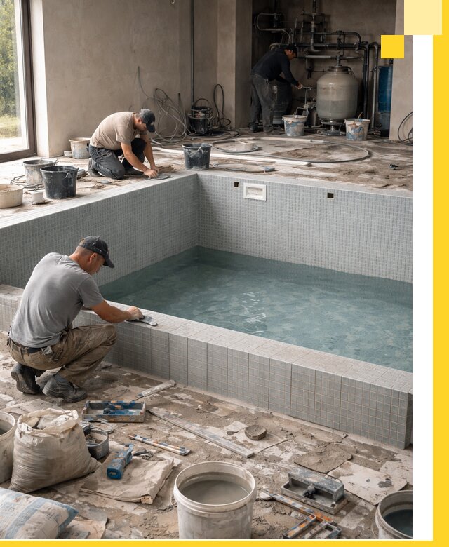 Строительство и монтаж бассейнов в помещении в Алейске