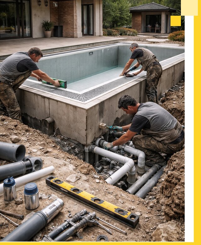 Строительство переливных бассейнов в Алейске под ключ