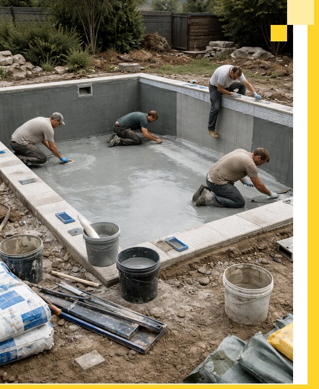 Изготовление и монтаж чаши бассейна под ключ в Алейске