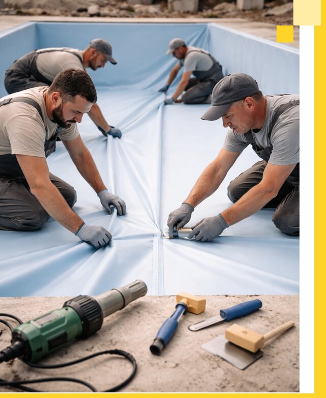 ПВХ пленка для бассейнов с монтажом и гарантией в Алейске