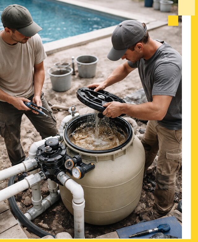 Установка и обслуживание песочных фильтров для бассейнов в Алейске