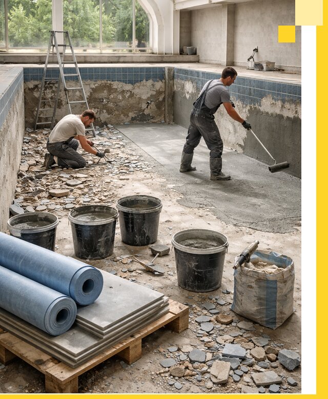 Реконструкция бассейнов в Алейске: ремонт, гидроизоляция