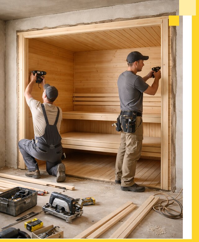 Монтаж саун под ключ в Алейске — проектирование и установка