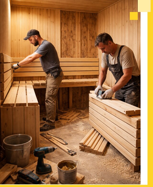 Профессиональный комплексный ремонт саун под ключ в Алейске