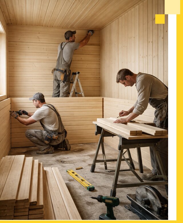 Обшивка саун в Алейске из натуральной древесины под ключ