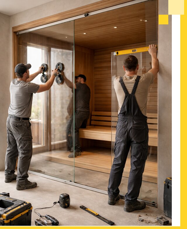 Производство и монтаж стеклянных саун под ключ в Алейске