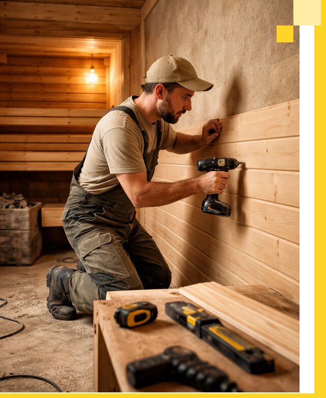 Профессиональная внутренняя отделка бани в Алейске под ключ