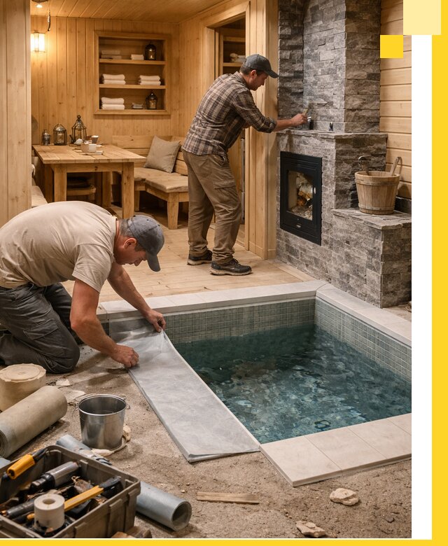 Строительство бань с комнатой отдыха под ключ в Алейске