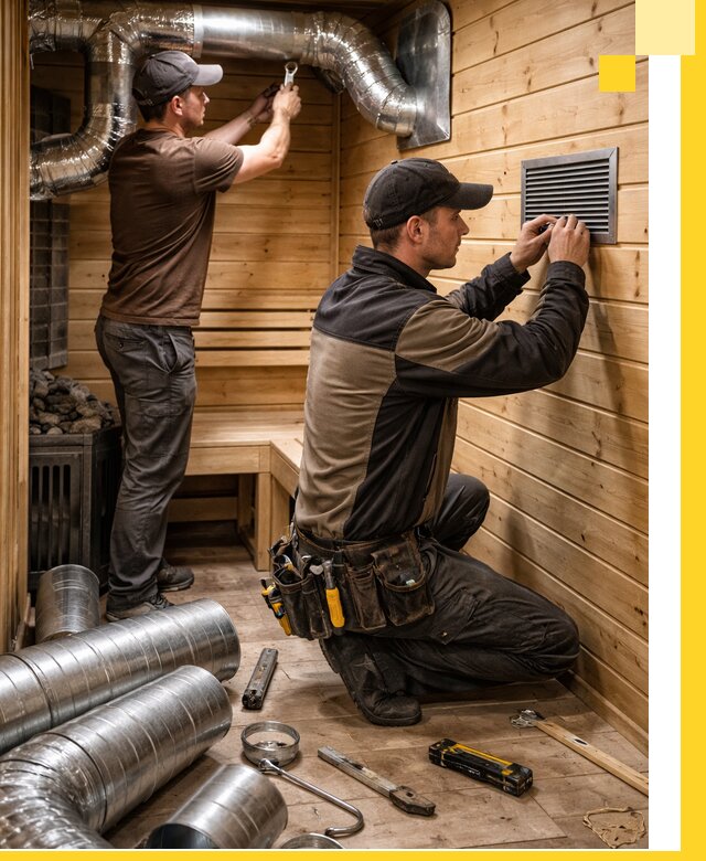 Проектирование и монтаж вентиляции бани в Алейске под ключ