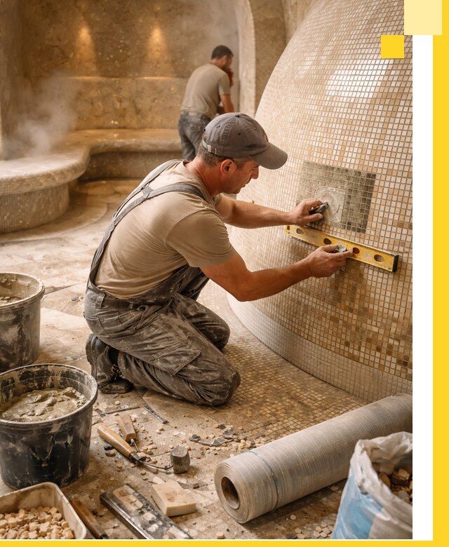 Хамам под ключ в Алейске: проектирование, строительство, отделка