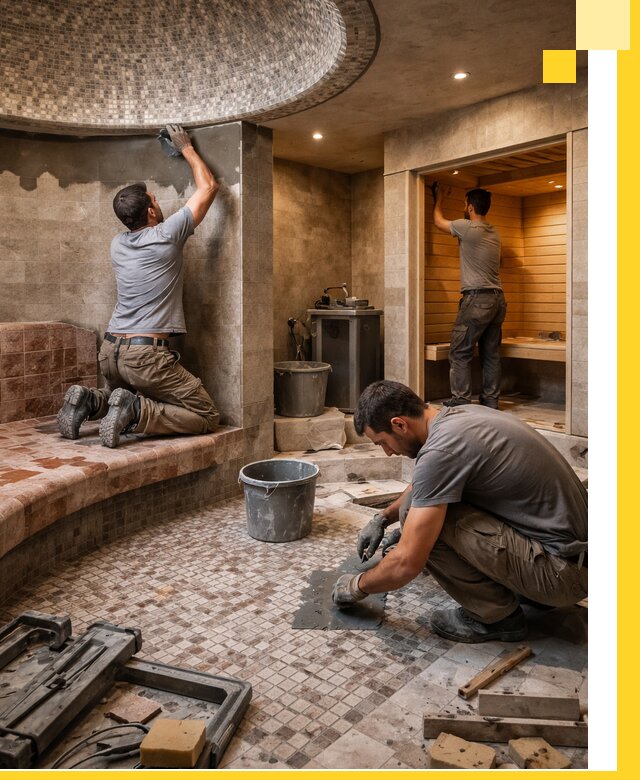 Проект и строительство хамама бани и сауны под ключ в Алейске